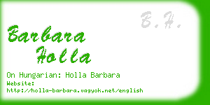 barbara holla business card